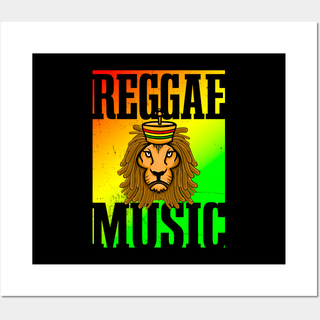 Reggae Music Lion Of Judah Sound System Boombox Jamaican Roots Music Wall Art by dconciente